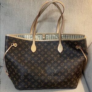 Designer inspired Monogram Canvas Tote in Brown